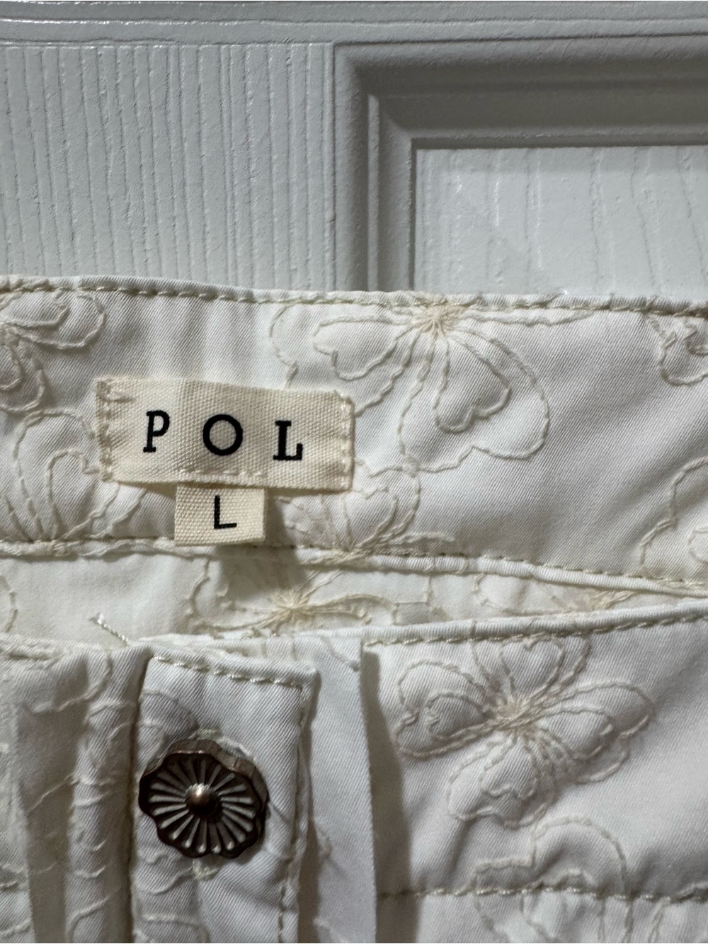 POL White Layered Ruffle Sundress with Floral Panel - Picture 5 of 7